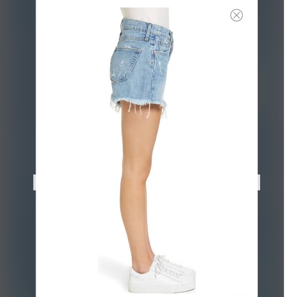 AGOLDE Parker Distressed Denim Shorts Swapmeet - Picture 2 of 15